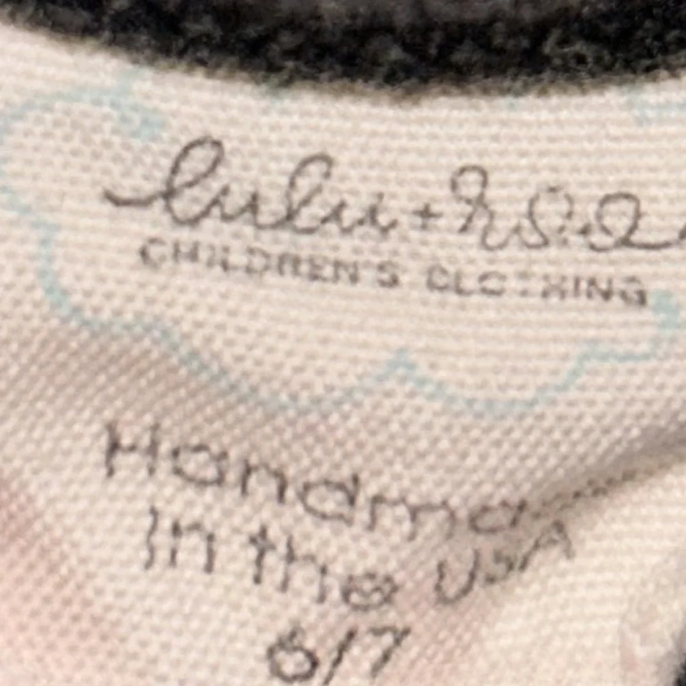 LULU + ROO Girl's Dark Grey Long Sleeve Shirt Size 6/7